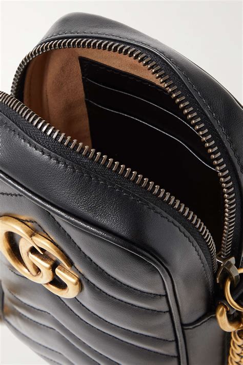 gucci marmont wrist pouch|Gucci Marmont quilted leather pouch.